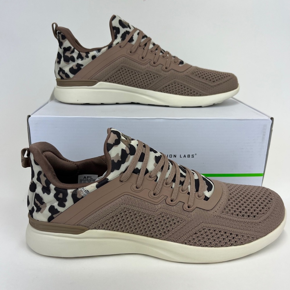 APL Techloom‎ Tracer Running Shoes Almond Leopard Print Sneakers Mens 11.5